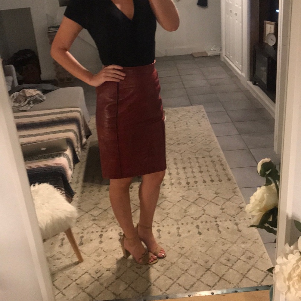 Vintage Cavalli Genuine Leather high waisted Skirt